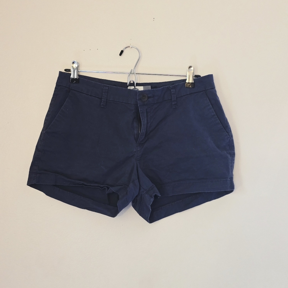Old Navy Women's 4 High Waist Dark Blue Shorts